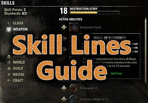 all skill lines in eso